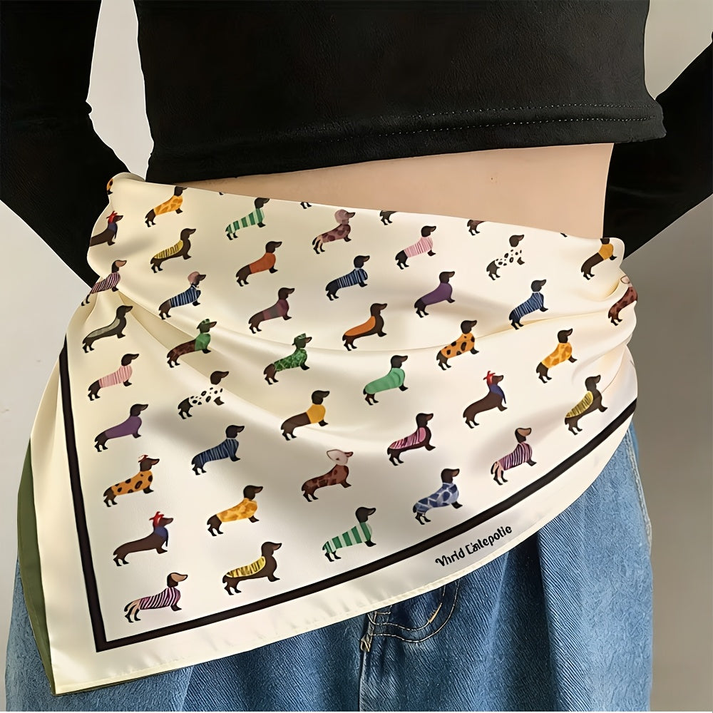 La Diva Plaid – Viener Dog Print Scarf