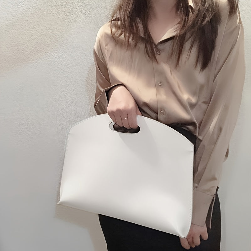 Miss Leopard Executive Chic Laptop Bag – Large Capacity WHITE