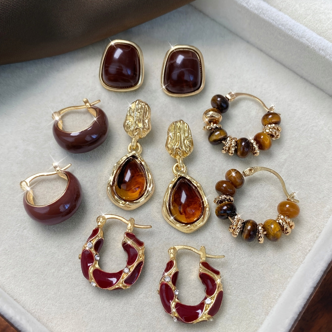 Geometric Luxe Earring Set