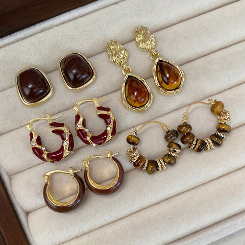 Geometric Luxe Earring Set