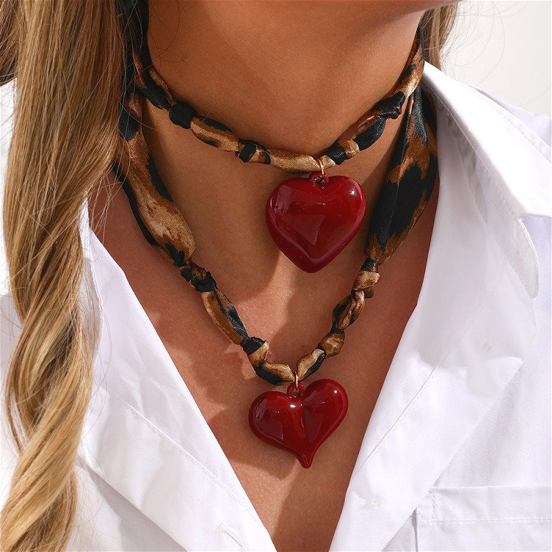Heart Leopard Necklace
