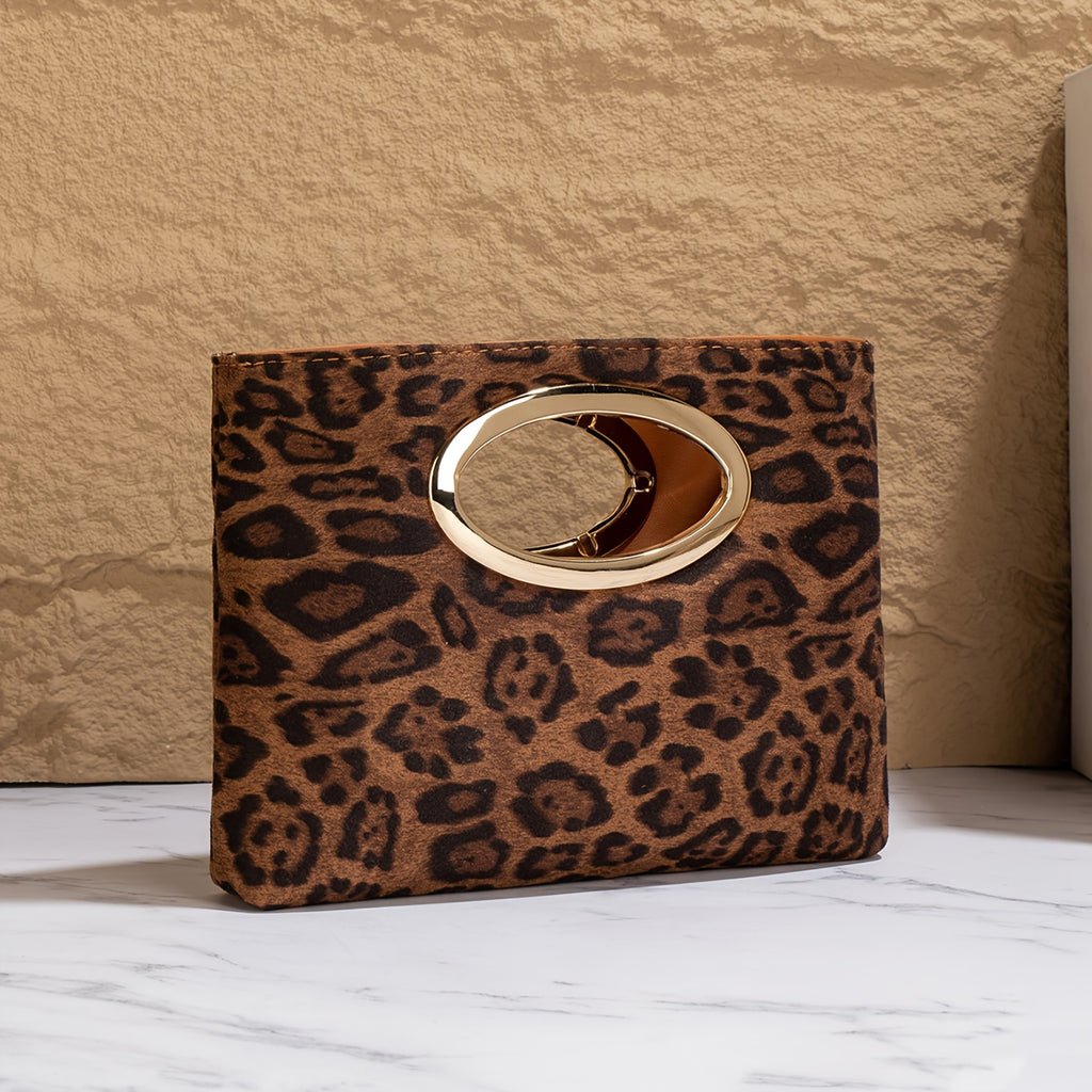 Noir Leopard Evening Bag