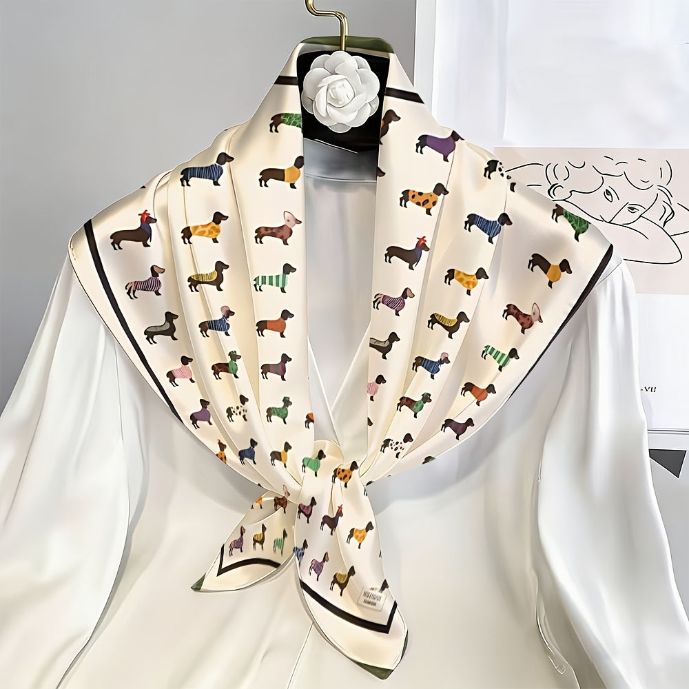 La Diva Plaid – Viener Dog Print Scarf